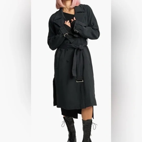 REVOLVE Jackets & Blazers - REVOLVE Lita By Ciara Black Trench Coat Jacket size XS NWT MRSP $398